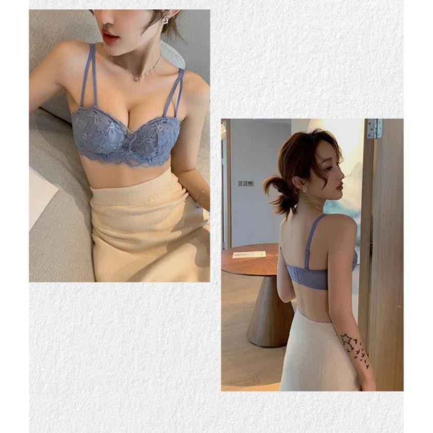 Áo Lót Nữ Ren Hoa Nâng Ngực Không Gọng Đệm Dày Bàn Tay Sexy Quyến Rũ Eva 0779