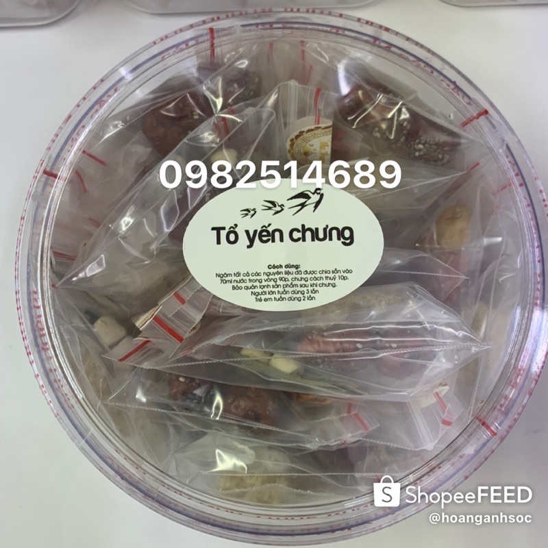 combo (cho khách sỉ) 100 set yến chia sẵn-đủ vị