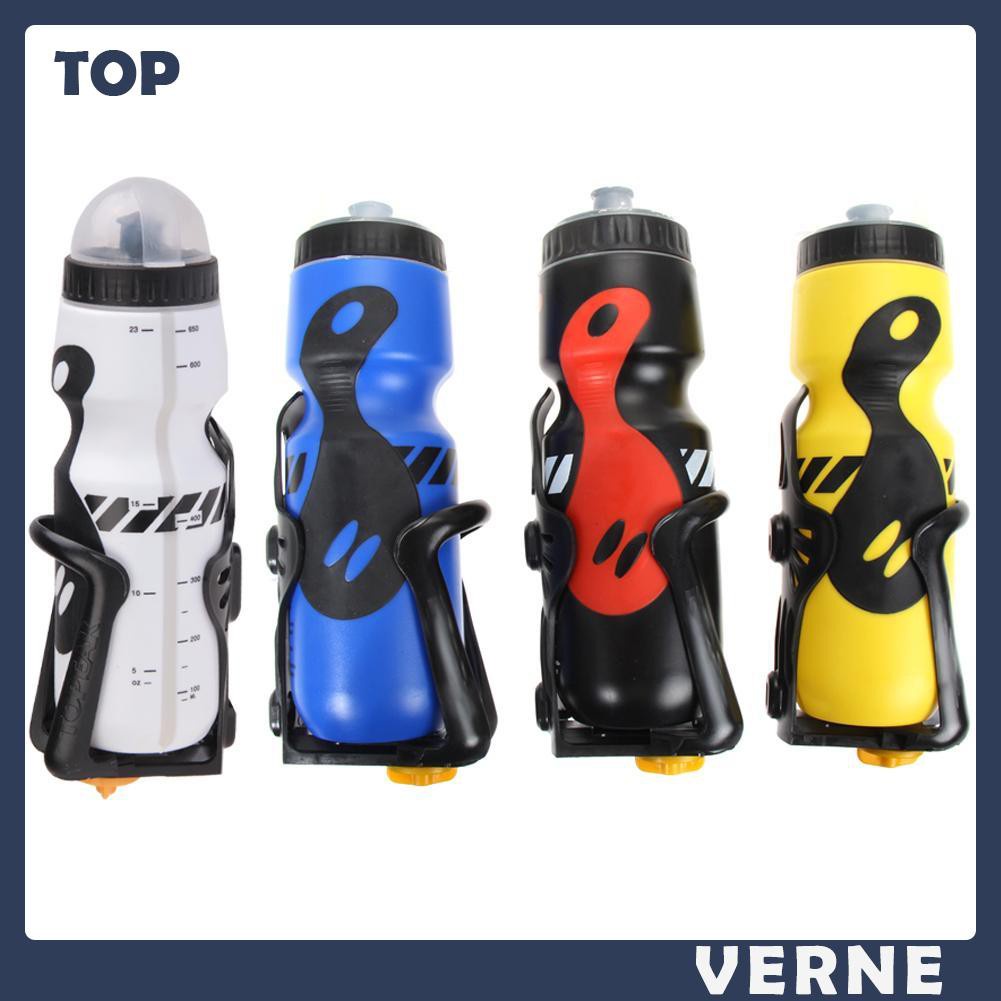 vernesss 650ML Portable Outdoor Bicycle Cycling Sports Jug Water Bottle Cup + Holder