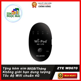 Bộ phát wifi 4g di động zte wd670