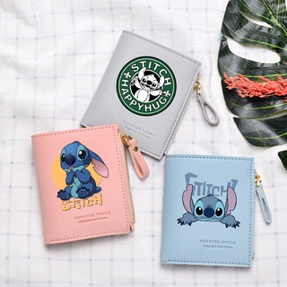 Stitch ví nữ ví đựng tiền xu ví dễ thương ví ngắn đựng thẻ ví sinh viên nam
