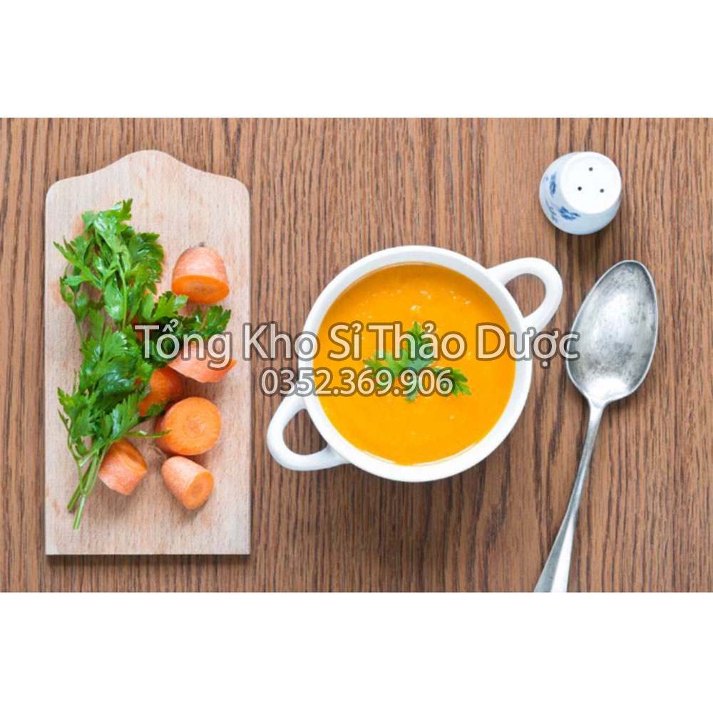 Bột cà rốt sấy lạnh nguyên chất 500g (Bột ăn dạm, tạo màu, giúp bổ mắt,giàu vitamin A)