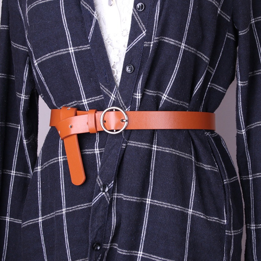 Thắt Lưng Nữ Thời Trang Kiểu Classic Mặt Khóa Kim Loại Hình Tròn Chất Liệu Da PU TL013 ShopMaySG Dây Nịt Nữ