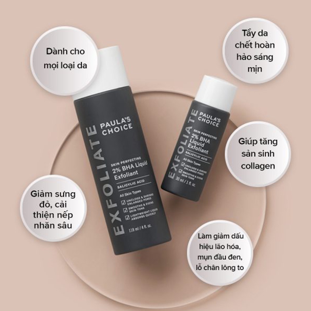 Dung Dịch Loại Bỏ Tế Bào Chết Paula's Choice Skin Perfecting 2% BHA Liquid Exfoliant