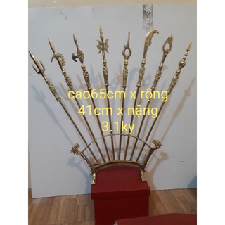 Combô Bộ bát bửu bằng đồng 65cm