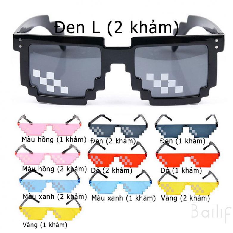 Mắt kính Thuglife màu trắng đen cá tính