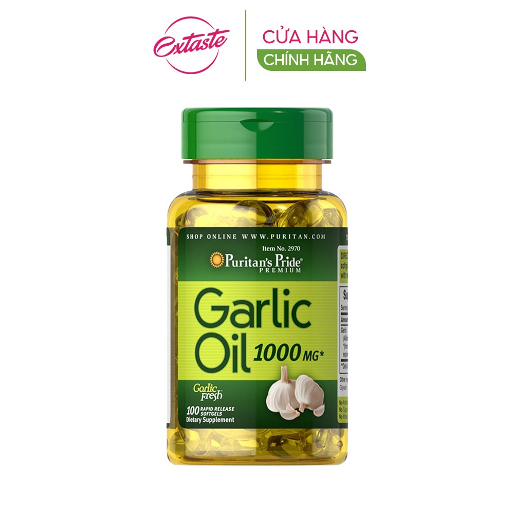Viên uống tinh dầu tỏi không mùi puritan's pride garlic oil 1000mg 100 viên Healthy care extaste