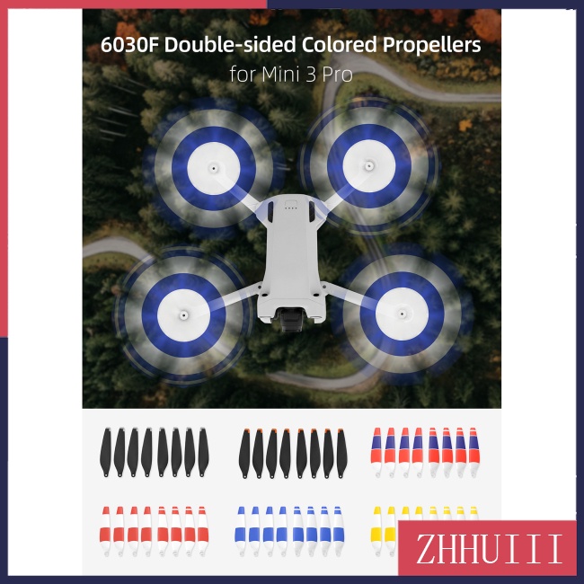 Set 8 Cánh Quạt Hai Mặt Nhiều Màu Sắc Cho Dji Mini 3 Pro 6030f