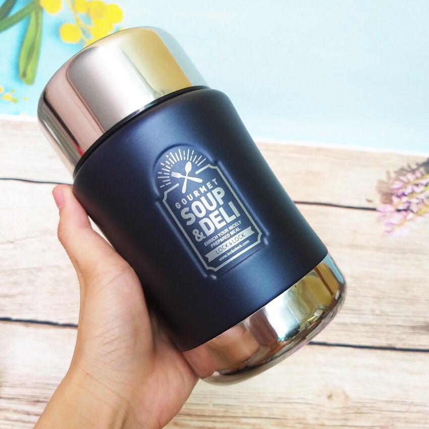 ???HỘP CƠM GIỮ NHIỆT LOCK&LOCK LHC8029NAVY ( 500ML) (Màu Xanh) - Chính Hãng