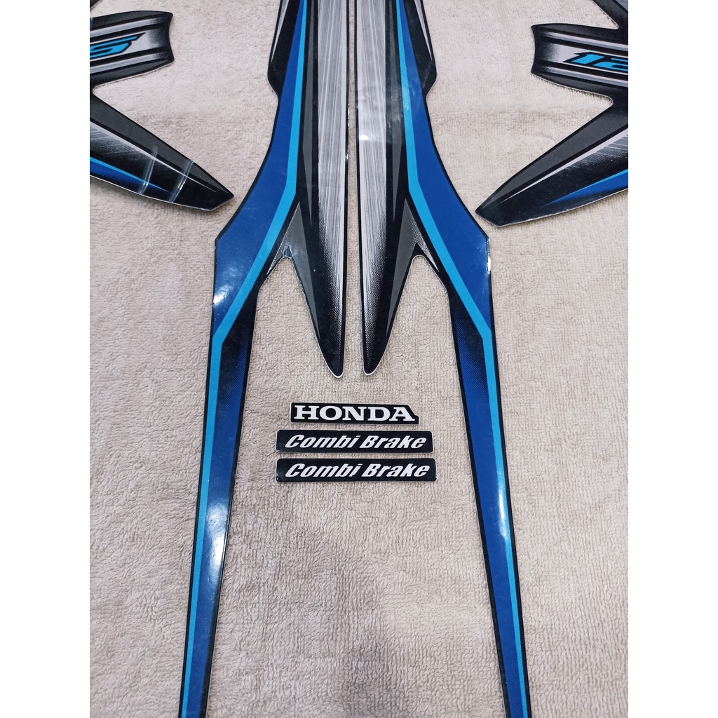Bộ tem decal dán xe máy Honda Air Blade 2014 màu xanh dương zin thái siêu đẹp