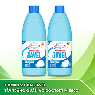 Combo 2 chai Javel tẩy trắng quần áo DoctorTim 500g
