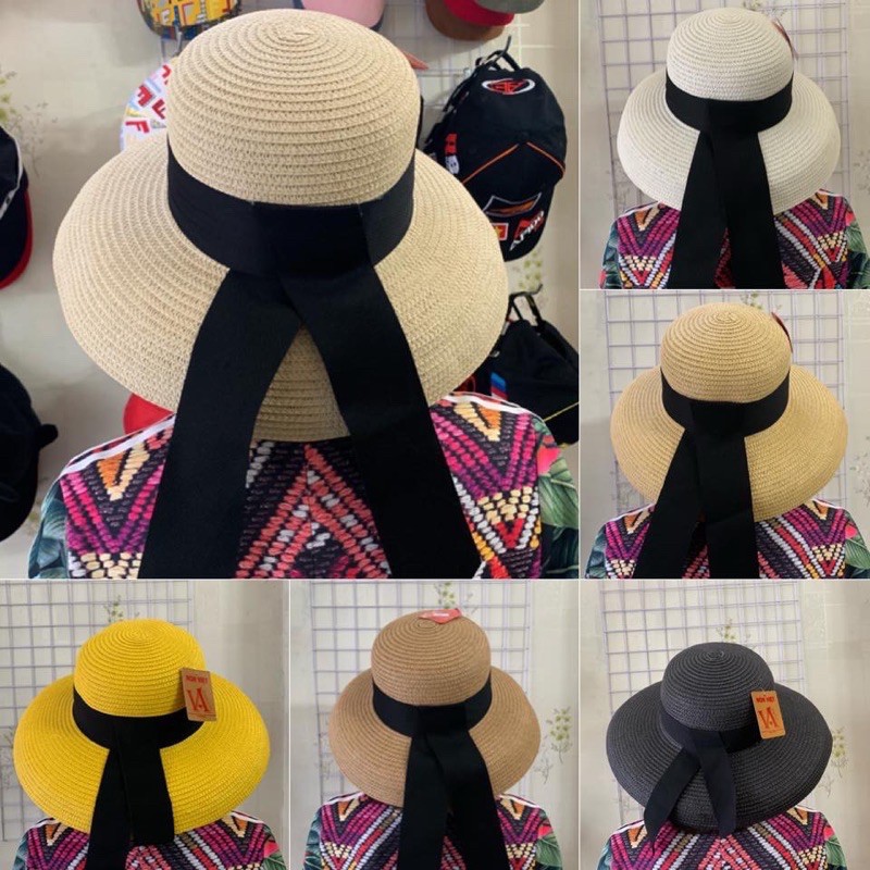 MŨ CÓI CHUÔNG LỒNG ĐÈN DÂY ĐEN ĐI BIỂN