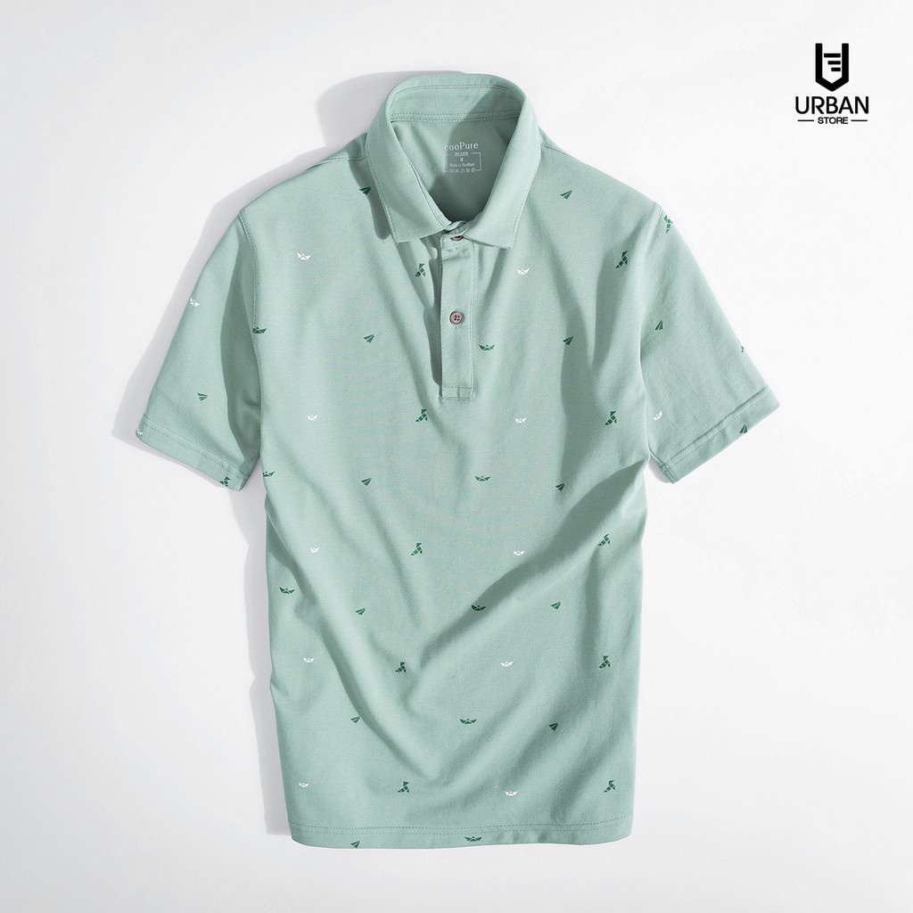 Áo Polo Nam cooPure, Áo Polo Nam 95% Cotton Họa Tiết Origami Printing NO.1825 | BigBuy360 - bigbuy360.vn