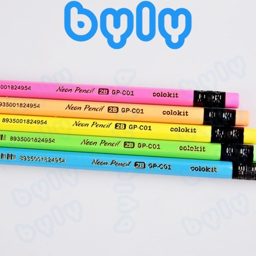 [Ship hoả tốc] Bút chì gỗ (chọn màu) Neon nổi bật 𝑻𝒉𝒊𝒆̂𝒏 𝑳𝒐𝒏𝒈 GP-C01 - ByLy Store