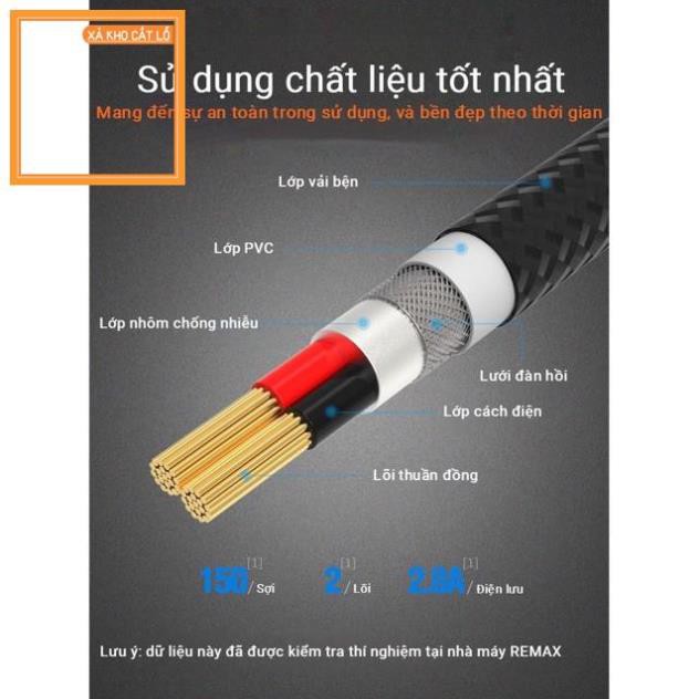 Cáp sạc 3 đầu REMAX 3in1 ( type c, micro, iphone)