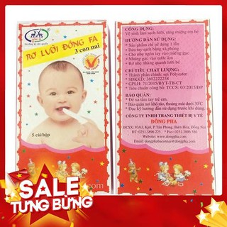 Rơ lưỡi, gạc tưa lưỡi đông pha cho bé
