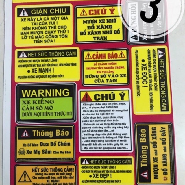 Bảng Decal Tem Cảnh Báo 3