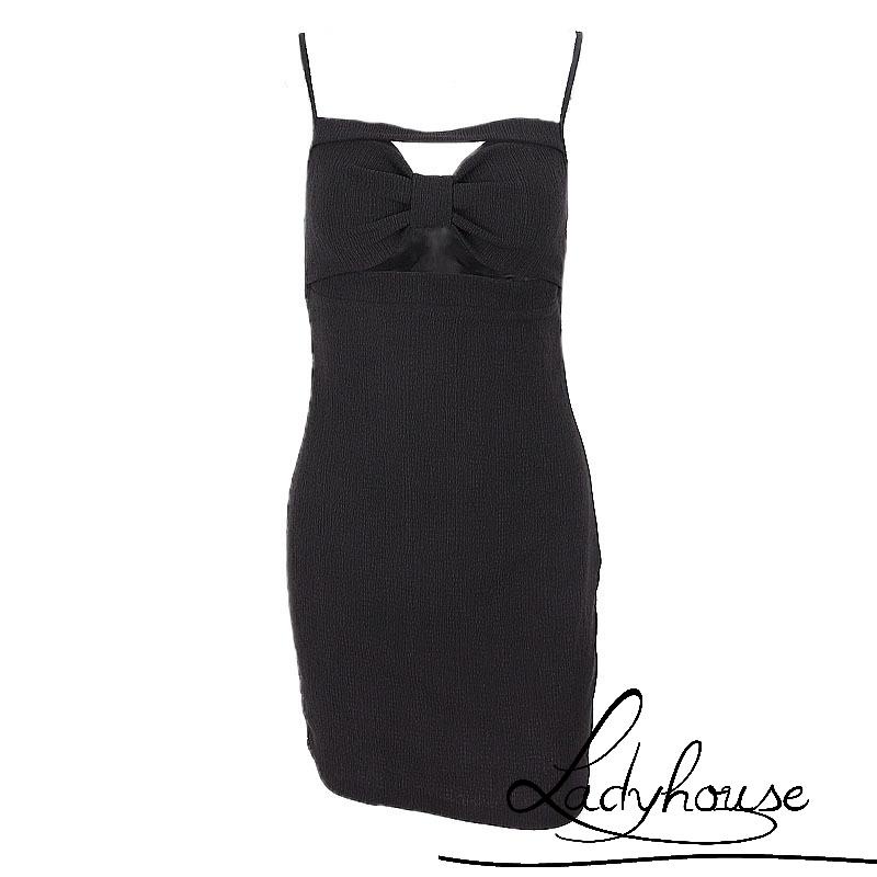 Đầm Hai Dây Ôm Dáng Màu Trơn Không Tay Cắt Xẻ Ngực Gợi Cảm Cho Nữ