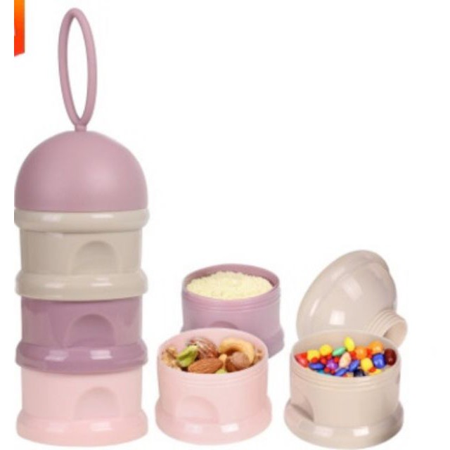 Bộ chia sữa và đồ ăn 3 ngăn dày đục xịn tiện dụng