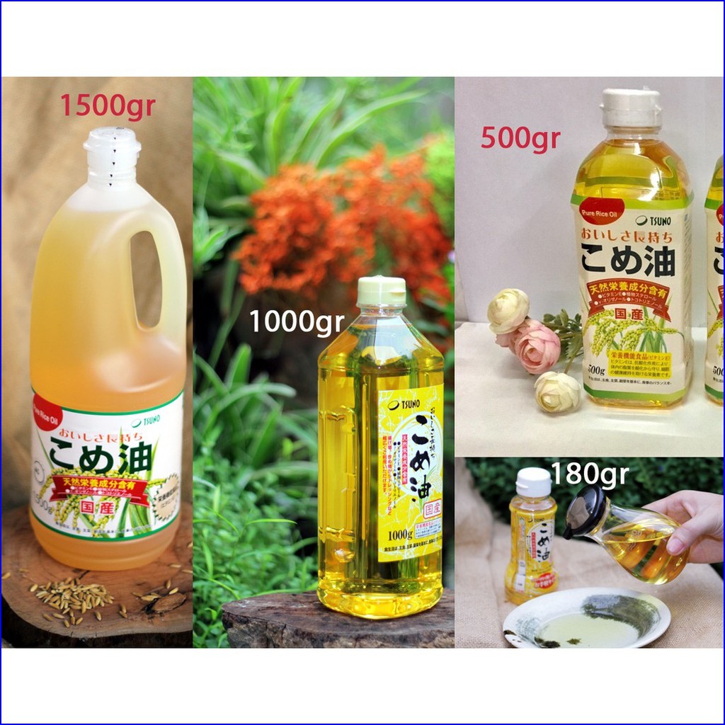 Dầu gạo cao cấp Tsuno Nhật Bản 1000gr Hàng Nhật Chính Hãng