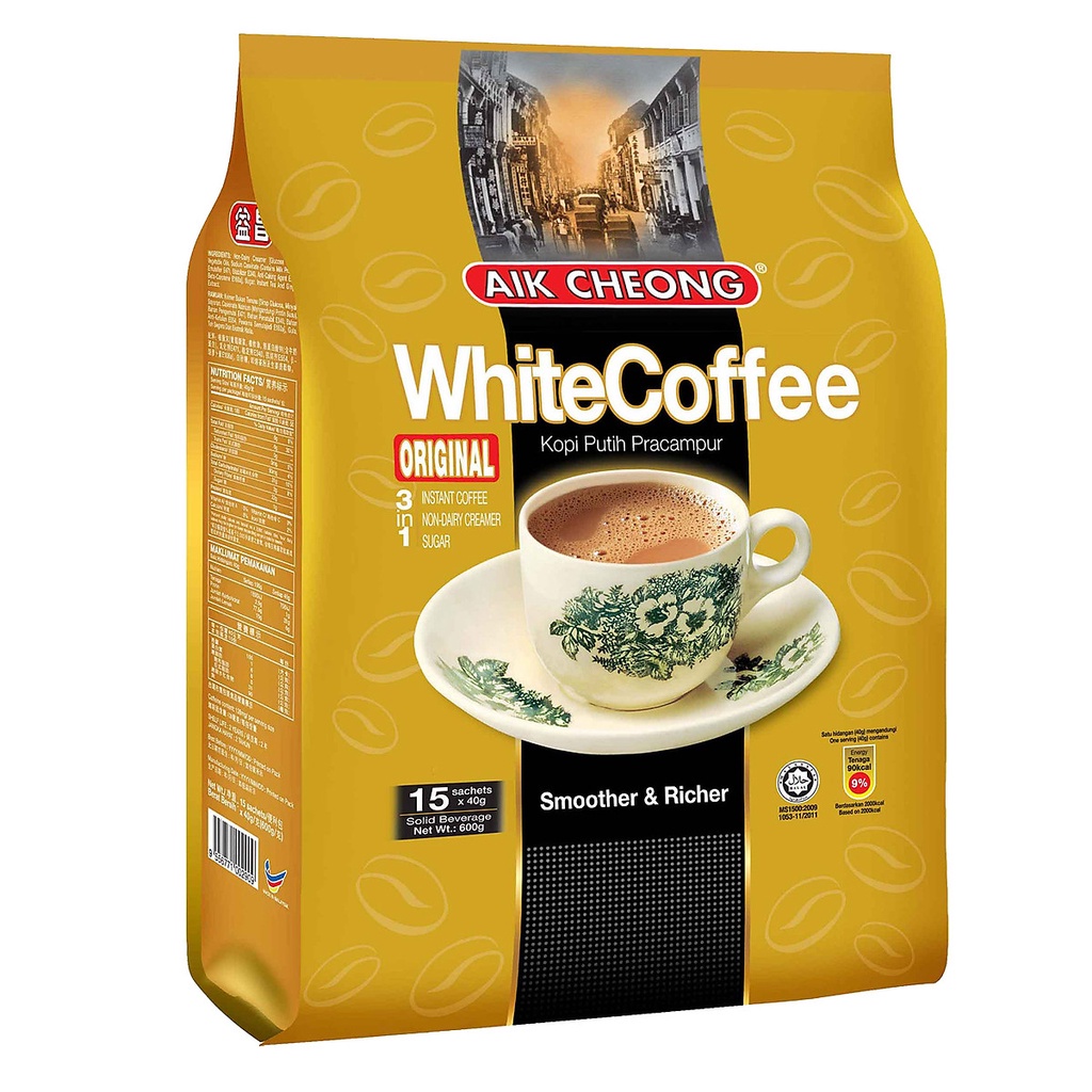 Cà Phê Trắng Truyền Thống 3 Trong 1 Aik Cheong Malaysia - White Coffee 40g