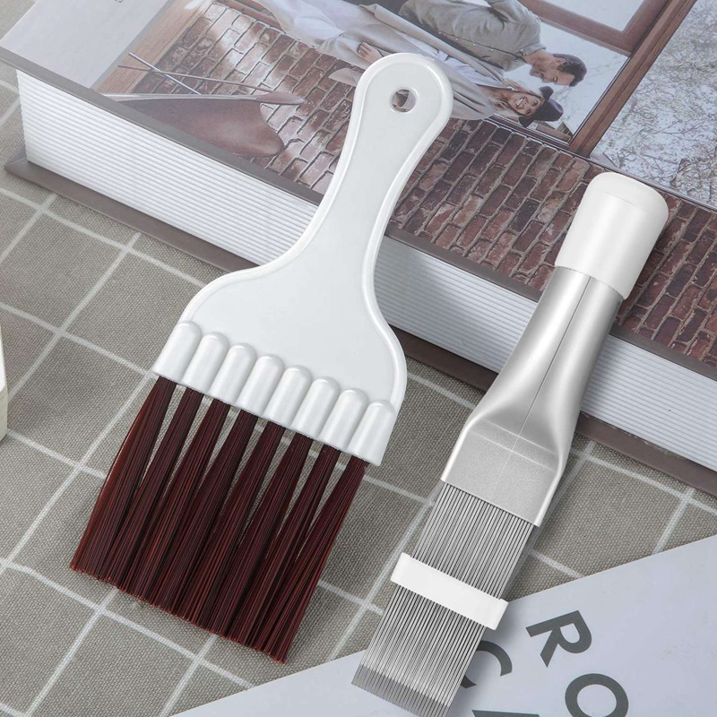 [In Stock]3 Pieces Air Conditioner Condenser Fin Comb, Fin Cleaning Brush Air Conditioner Fin Cleaner Refrigerator Coil Cleaning Whisk Brush Metal Fin Evaporator Radiator Repair Tool