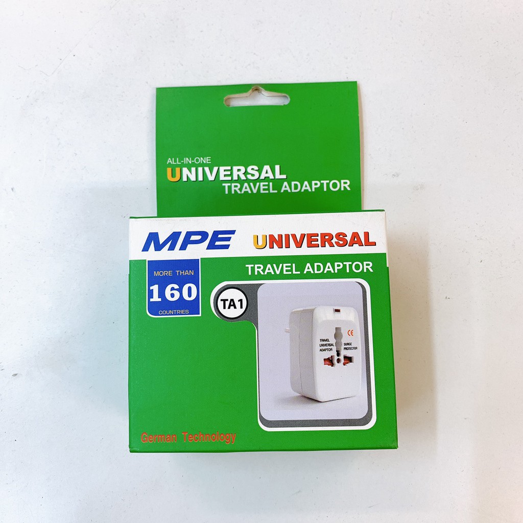 Ổ cắm điện du lịch MPE đa năng nhiều chân kèm cổng USB (thiết bị nên có trong hành lý khi đi du lịch)