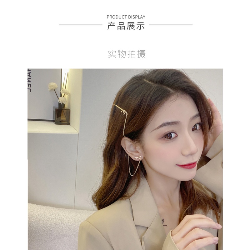 Bông Tai Hình Nơ Dây Xích Đa Năng Mới