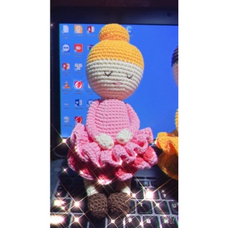 Búp bê len cây nấm và cô gái handmade Banhanha store