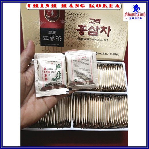 Trà Hồng Sâm Hàn Quốc Cao Cấp, Hộp 100 gói  x 3gr