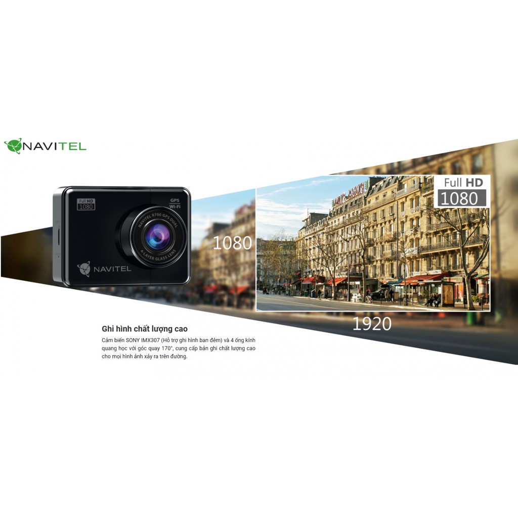 [Miễn Phí Lắp Đặt]  Camera Hành Trình Navitel R700 GPS Dual [Kèm Thẻ Nhớ 32Gb] | BigBuy360 - bigbuy360.vn
