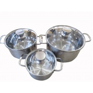 bộ nồi fivestar 3 chiếc đun bếp từ vung kính