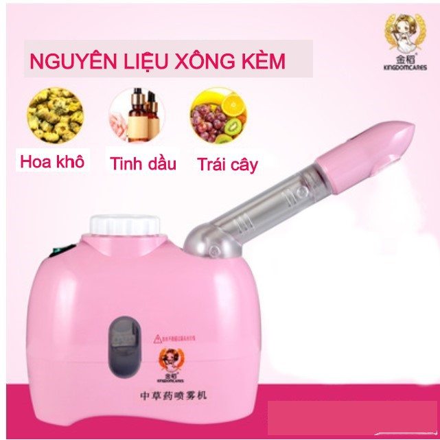 Máy xông hơi mặt xoay 360 độ K33C có ngăn chứa thảo mộc