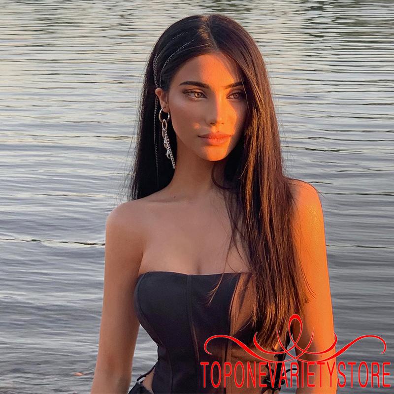 Áo ống không dây màu trơn cột dây hai bên dáng ôm gợi cảm thời trang mùa hè cho nữ