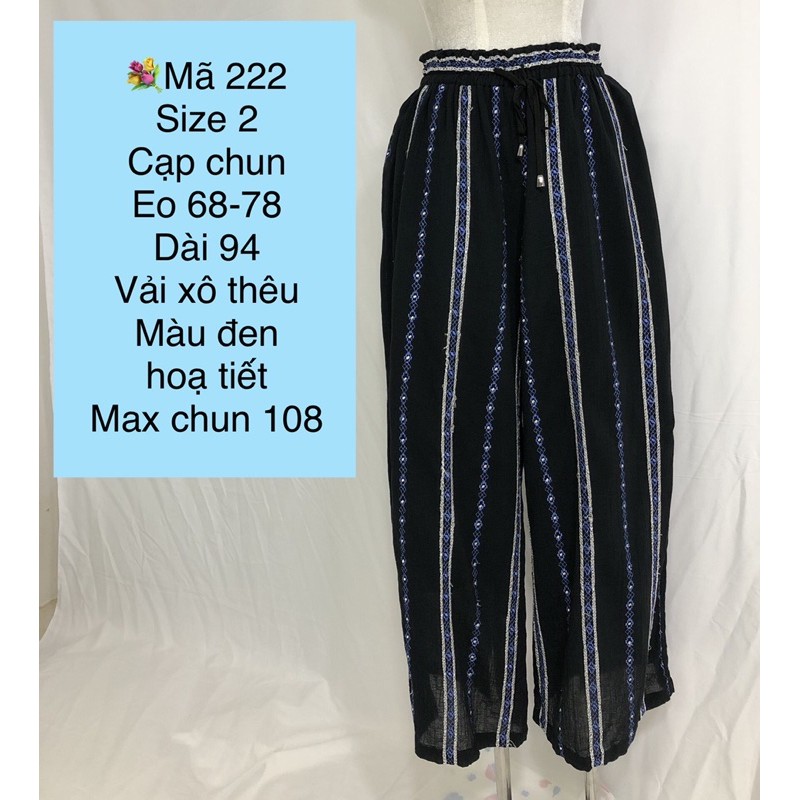 [QVT215223] Quần culottes trơn & hoạ tiết