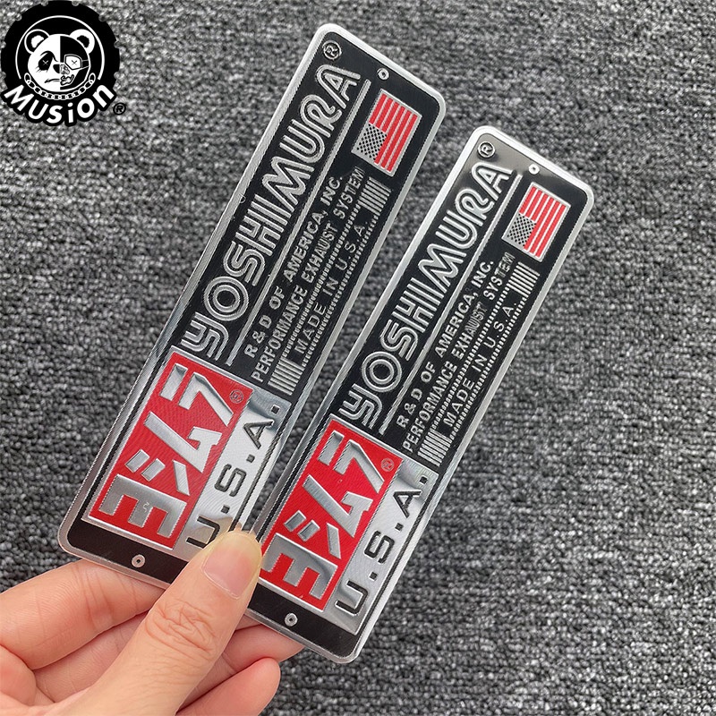 Miếng dán ống pô nhiệt 3D Musion bằng nhôm chống thấm nước cho Yoshimura Honda Yamaha Suzuki Kawasaki