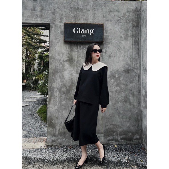 [ 𝐅𝐑𝐄𝐄 𝐒𝐇𝐈𝐏 ]   SÉT ÁO DÀI CỔ SEN DÂY NƠ MIX CHÂN VÁY