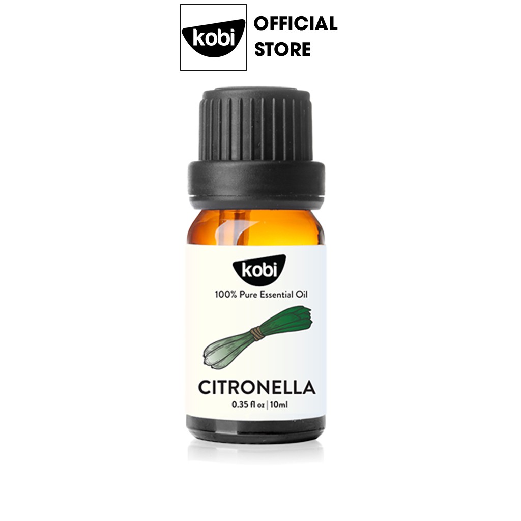 Tinh dầu Sả Java Kobi Citronella essential oil giúp khử mùi, thơm phòng, xua đuổi côn trùng hiệu quả - 10ml