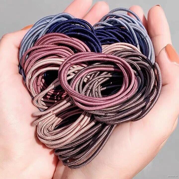 Túi zip dây chun Buộc Tóc 100c  Phong Cách Hàn Quốc Nhiều Màu Tùy Chọn