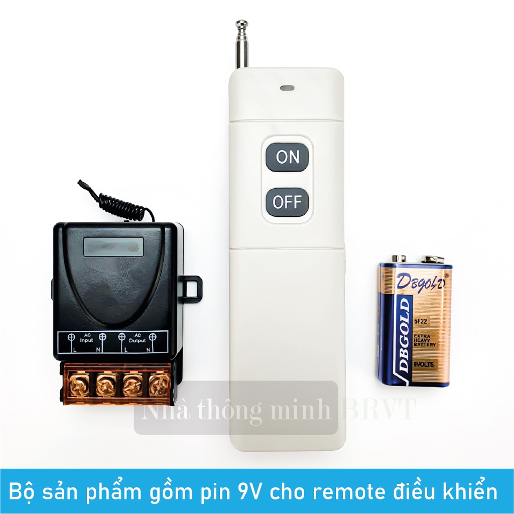 Công tắc điều khiển từ xa 500-1000m công suất cao ngõ ra 30A/230V bật tắt thiết bị chiếu sáng, máy bơm, quạt