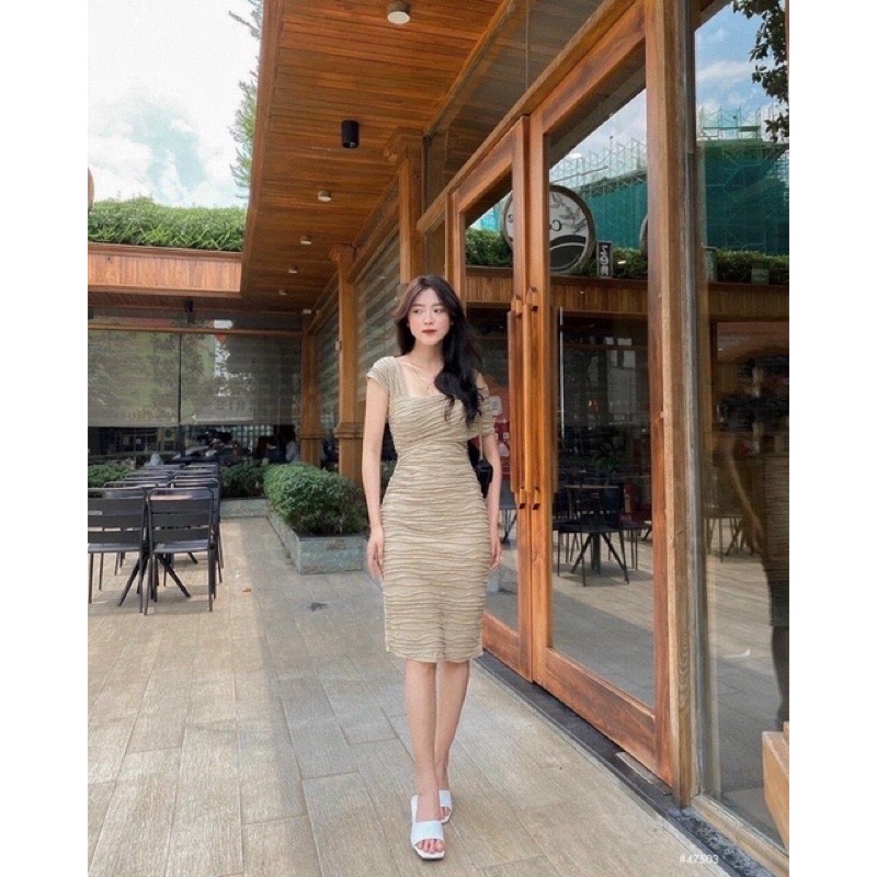 ĐẦM MIDI LƯỢN SÓNG VAI KIỂU