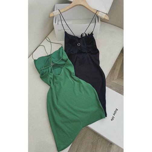 ĐẦM BODY 2S ĐAN DÂY LƯNG🤍🤎