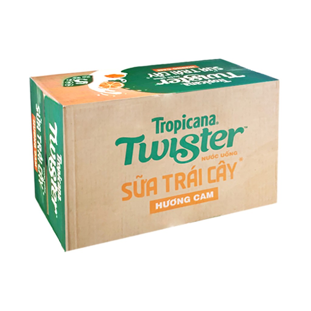 Thùng 24 chai sữa trái cây Twister hương cam 290ml