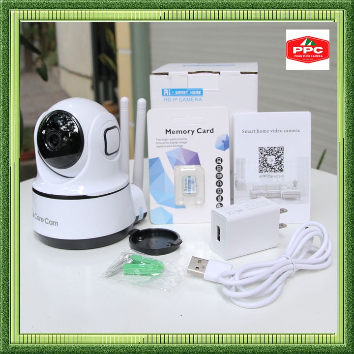 Camera Wifi Carecam Trong Nhà PAF-200 2.0Mpx -1080p, Hình Ảnh Xem Siêu nét, Di Chuyển Theo Chuyển Động