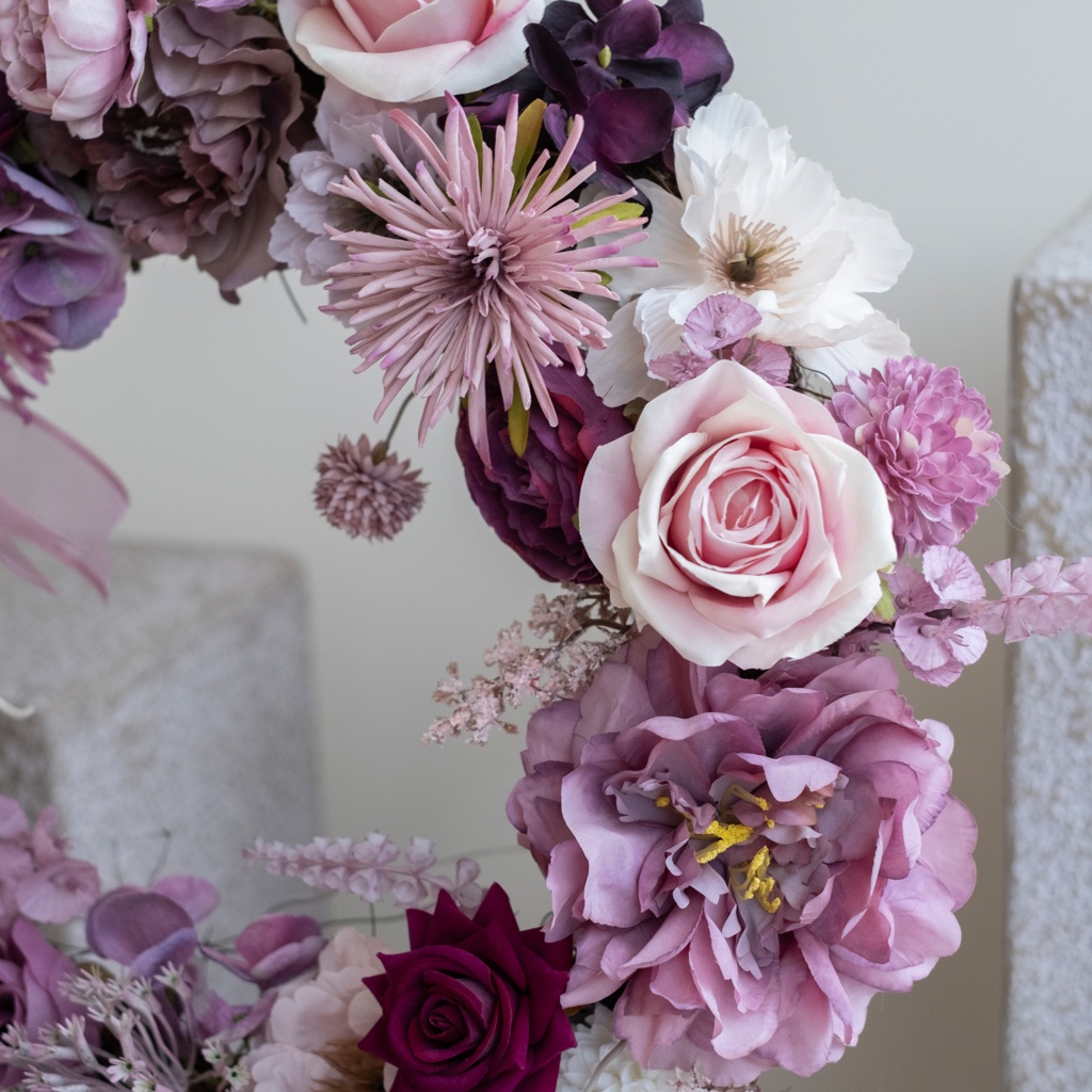 Vòng hoa treo cửa đẹp - vòng hoa trang trí phong cách vintage Hàn Quốc thương hiệu BÔNG BY CATT