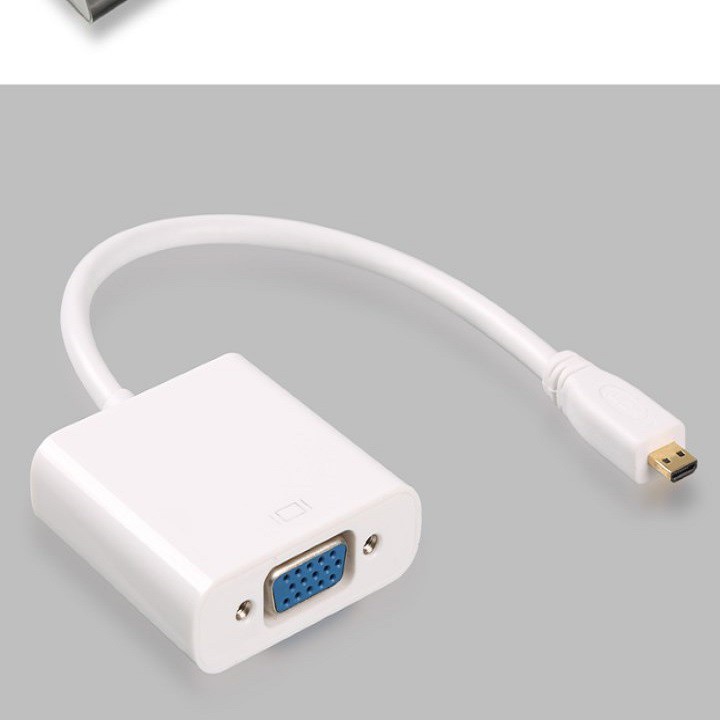 Dây Chuyển Micro Hdmi Ra Vga Adapter - Từ Máy Tính - Laptop Ra Tivi - Màn Hình - Máy Chiếu