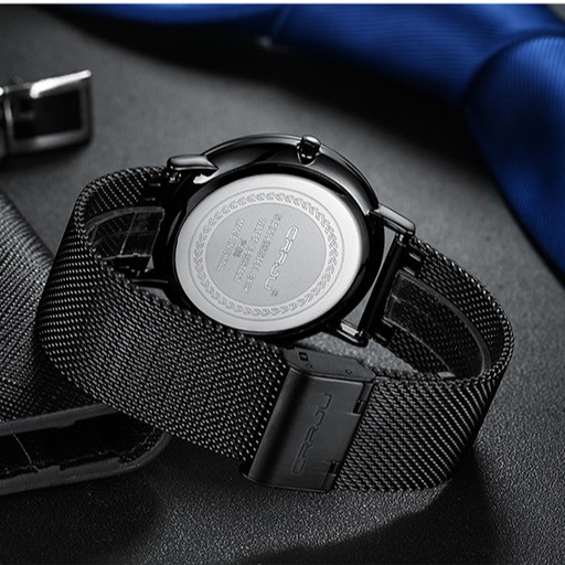 Đồng hồ thạch anh Crrju chất liệu thép không gỉ chống thấm nước thiết kế đơn giản