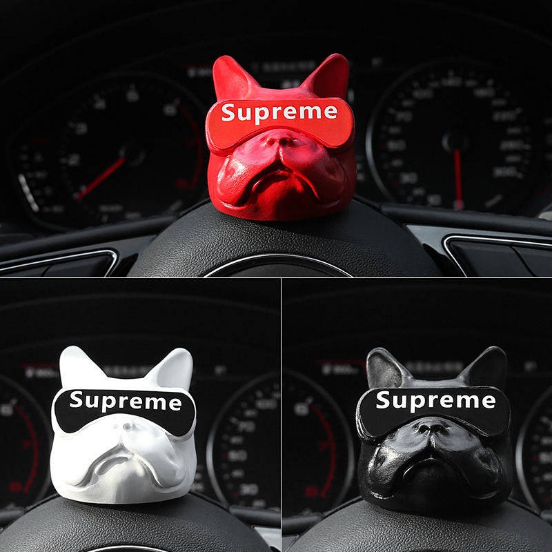  French Bulldog Evil Dog Furnishings Ornaments Creative Car Aromatherapy Car Men's Online Influencer Cute New Crafts Car fashion brand products Auto