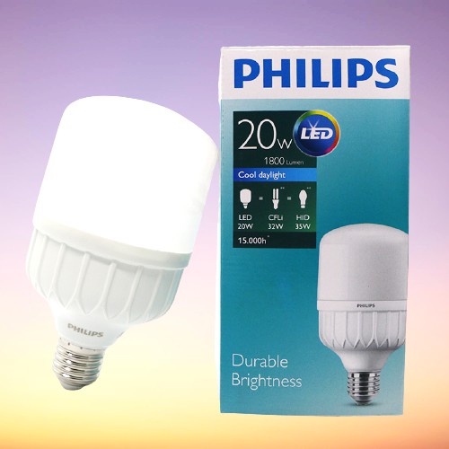 Bóng đèn LED trụ Philips LED bulb Hi-lumen 20W ánh sáng Vàng/Trắng