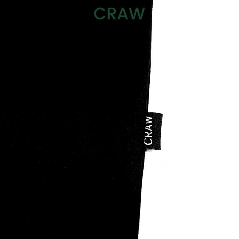 Áo thun tay lỡ CRAW phông unisex nam nữ vải coton mềm mịn, co dãn Oversize form rộng - 0016